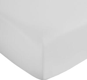 Biela napínacia plachta z bavlneného saténu 185x200 cm Cotton Sateen – Bianca