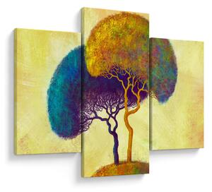 Obraz - Stromy na kopci (90x60 cm)