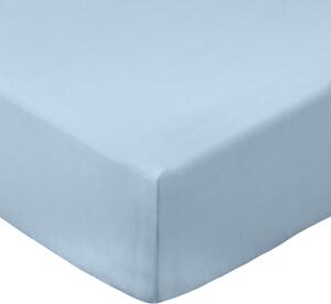 Modrá napínacia plachta z bavlneného perkálu 90x190 cm Cotton Percale – Bianca