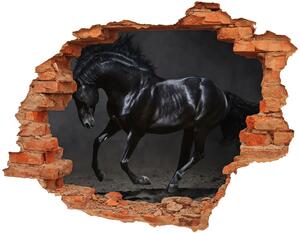 Diera 3D v stene na stenu Čierny kôň nd-c-47712826