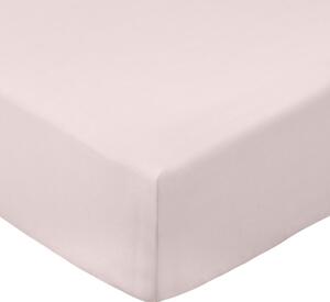 Ružová napínacia plachta z bavlneného perkálu 90x190 cm Cotton Percale – Bianca