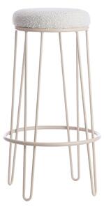 Krémovobiela čalúnená barová stolička (výška sedadla 73 cm) Alice – Light & Living