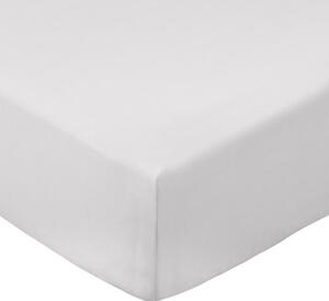 Sivá napínacia plachta z bavlneného perkálu 185x200 cm Cotton Percale – Bianca