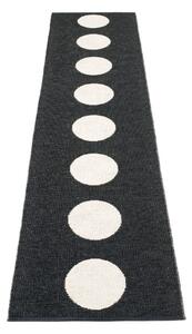 Čierno-biely vnútorný a vonkajší behúň 70x300 cm Vera Black – Pappelina
