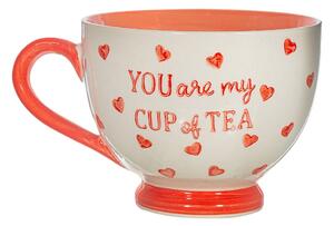Červeno-biely keramický hrnček 400 ml My Cup of Tea – Sass & Belle