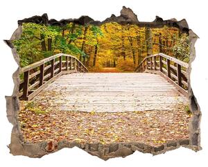 Nálepka fototapeta 3D Most v jesennom lese nd-k-55256739