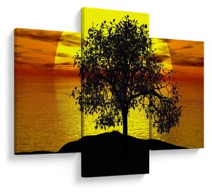 Obraz siluety stromu (90x60 cm)
