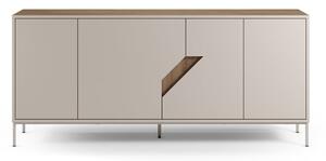 Komoda v dekore duba v krémovo-prírodnej farbe 180x80x40 cm Lilou – Marckeric