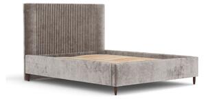 Béžová čalúnená dvojlôžková posteľ s úložným priestorom s roštom 180x200 cm Etero – Maison de Rêve
