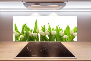 Panel do kuchyne Biele tulipány pl-pksh-125x50-f-40774643