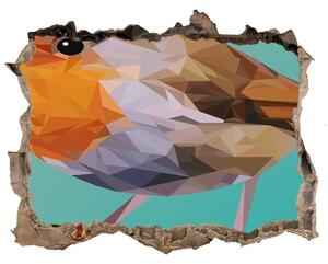 Díra 3D fototapeta nálepka Robin bird nd-k-81057539