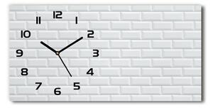 Vodorovné Sklenené hodiny na stenu Keramická stena