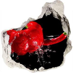 Nálepka fototapeta 3D výhľad Červené papričky