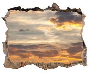 Díra 3D ve zdi nálepka Západ slnka nd-k-109130524