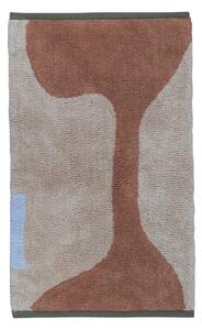 Bavlnený prateľný koberec v tehlovej a béžovej farbe 50x80 cm Figura – Mette Ditmer Denmark
