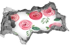 Nálepka 3D diera na stenu samolepiaca Ruže nd-b-101180210