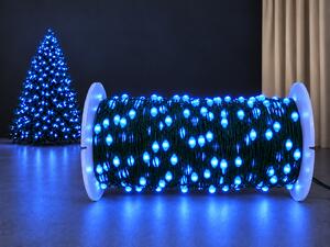 Vianočná LED mikro reťaz s kvapkovými diódami, modrá, 100M, 1000 LED, 8 programov, diaľkový ovládač