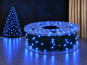 Vianočná LED mikro reťaz, modrá so zábleskami, 50 m, 500 kvapkových LED