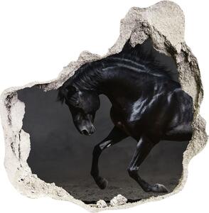 Diera 3D foto tapeta Čierny kôň nd-p-47712826