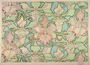 Mucha, Alphonse Marie - Obrazová reprodukcia Wallpaper design, (40 x 30 cm)