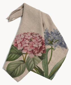 Ľanové kuchynské utierky Hydrangea & Agapanthus, 2 ks