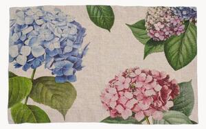 Ľanové prestierania Hydrangea, 2 ks