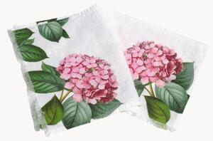 Ľanové uteráky pre hostí Hydrangea, 2 ks