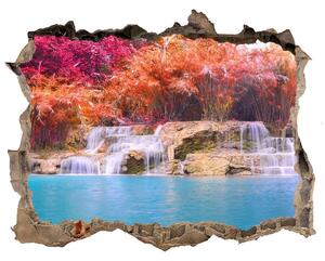 Nálepka fototapeta 3D výhled Vodopád v lese nd-k-85305584