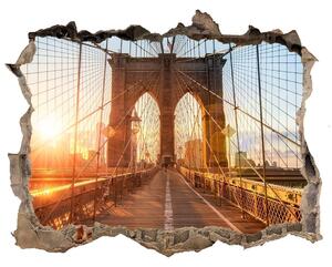 Fototapeta díra na zeď 3D Brooklyn bridge nd-k-87335557