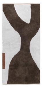 Bielo-hnedý prateľný bavlnený behúň 70x150 cm Figura – Mette Ditmer Denmark