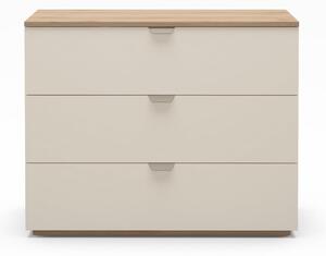 Komoda v dekore duba v krémovo-prírodnej farbe 100x80x40 cm Dennis – Marckeric
