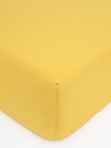 Jersey plachta do postieľky Classic 60 × 120 cm - horčicová