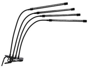 JU Univerzálna rastlinná lampa so štyrmi svetelnými panelmi, napájaná cez USB bez napájacieho adaptéra