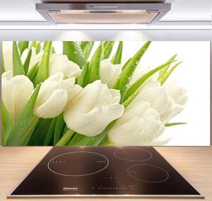 Panel do kuchyne Biele tulipány pl-pksh-140x70-f-49549577