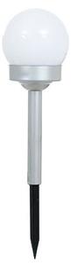 JU Solárna lampa – plastová guľa 10 cm, 1 biela LED