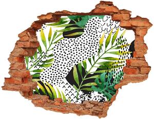 Diera 3D fototapeta na stenu nálepka Tropické listy