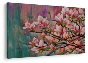 Obraz - Olejomaľba, Rozkvitnutá sakura (90x60 cm)