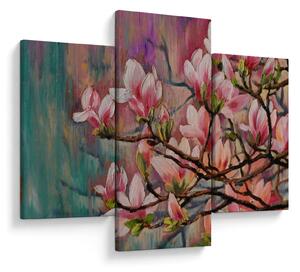Obraz - Olejomaľba, Rozkvitnutá sakura (90x60 cm)