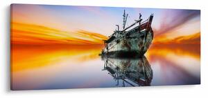 Obraz - Svitanie nad vrakom lode (120x50 cm)