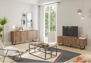 TV stolík v dekore orecha v prírodnej farbe 160x51 cm Laila – Marckeric