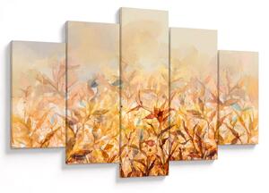 Obraz - Listy vo farbách jesene, olejomaľba (150x105 cm)