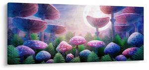 Obraz - Huby pri splne, grafika (120x50 cm)