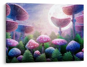 Obraz - Huby pri splne, grafika (70x50 cm)