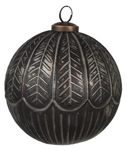 Granitová antik sklenená vianočná ozdoba gule Noirre - Ø 12*12 cm - Clayre & Eef