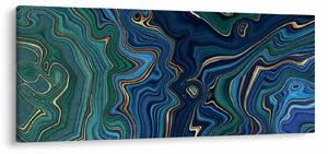 Obraz - Zeleno-modrý mramor (120x50 cm)