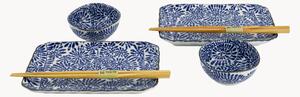Porcelánová súprava riadu na sushi Aizome, 2 osoby, 6 ks