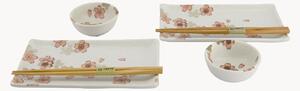 Porcelánová súprava riadu na sushi Sakura, 2 osoby, 6 ks