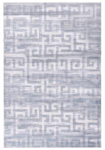 Izbový koberec sivý 200 x 300 cm geometrický vzor protišmyková spodná strana vhodný na podlahové kúrenie
