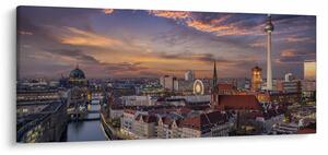 Obraz - Západ slnka nad Berlínom (120x50 cm)