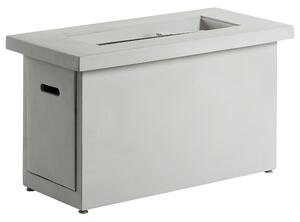 Vonkajšie záhradné ohnisko svetlosivé 108 x 51 x 62 cm obdĺžnikové sklovláknobetón terasa balkón